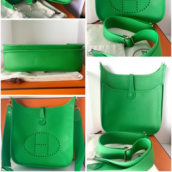 ❌SOLD❌Hermes Evelyne III PM Epsom Bamboo Green Bag - Picture 5 of 8