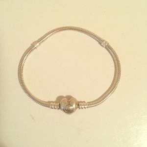 Heart silver Pandora bracelet