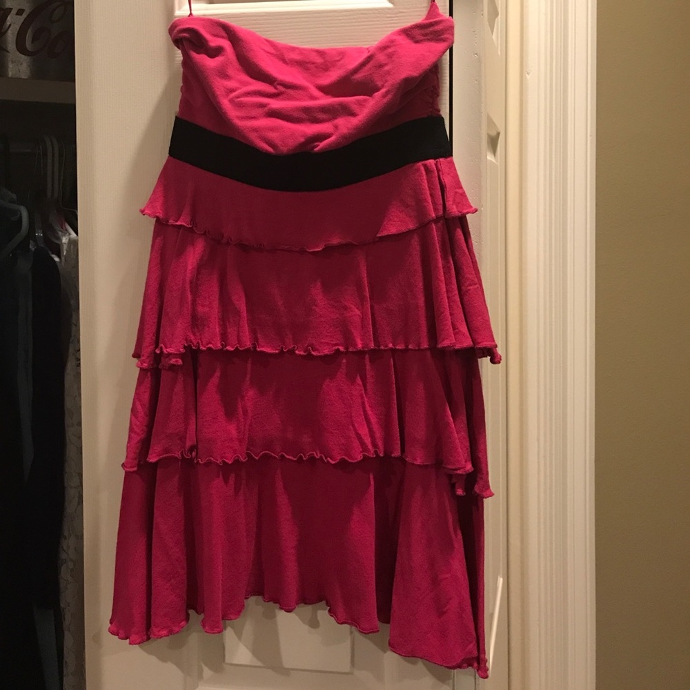 Express Strapless Pink Mini Dress Size XXS
