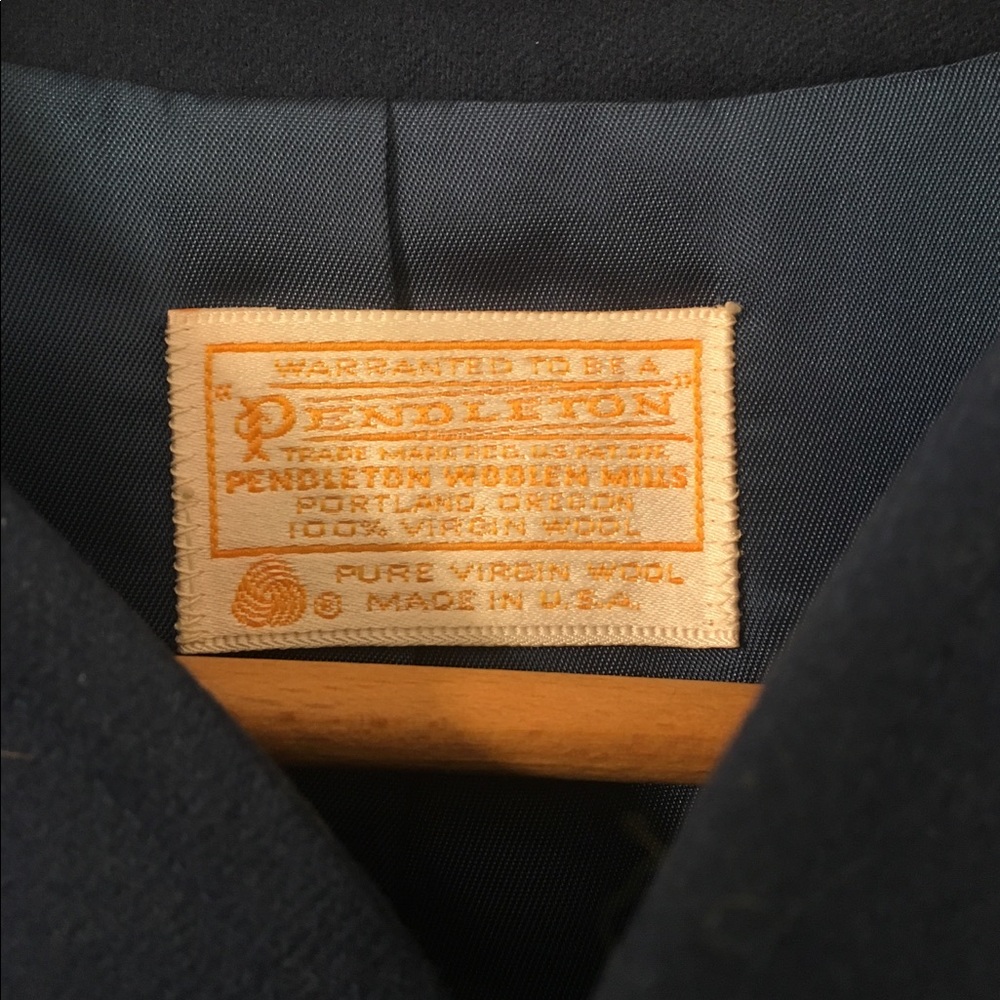 Pendleton Blue Cropped Jacket - Picture 3 of 4