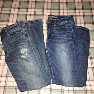 FINAL PRICE {2 Pairs} AE Jeggings size 6 💕