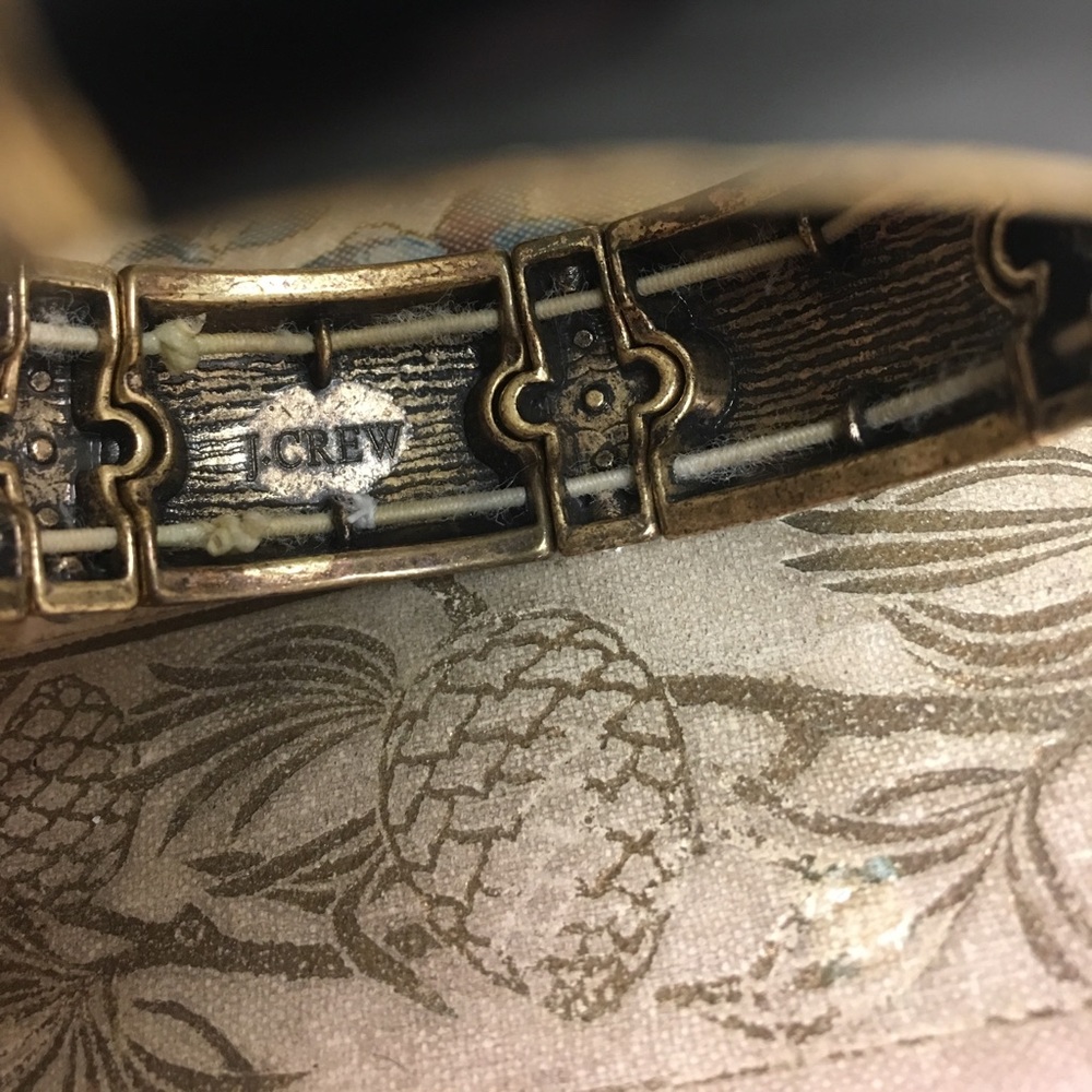 J.Crew Enamel Vintage Stretch Rhinestone Bangle - Picture 5 of 8