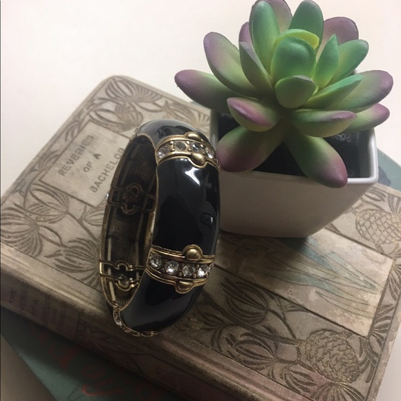 J.Crew Enamel Vintage Stretch Rhinestone Bangle - Picture 7 of 8