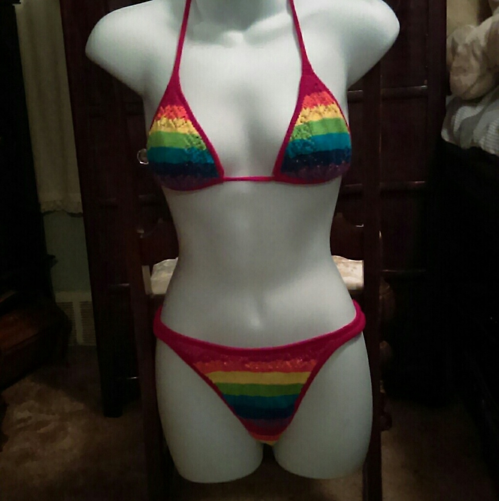 Never worn..Beautiful Crocheted Bikini