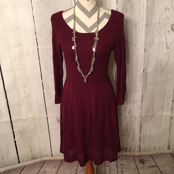 American Eagle Outfitters Dresses & Skirts - American Eagle Burgundy Sweater Dress