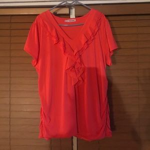 Maurice’s coral shirt