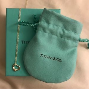Tiffany & Co Open Heart Pendant Necklace