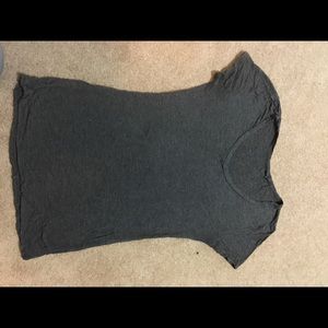 Gray Scoop Neck T-Shirt