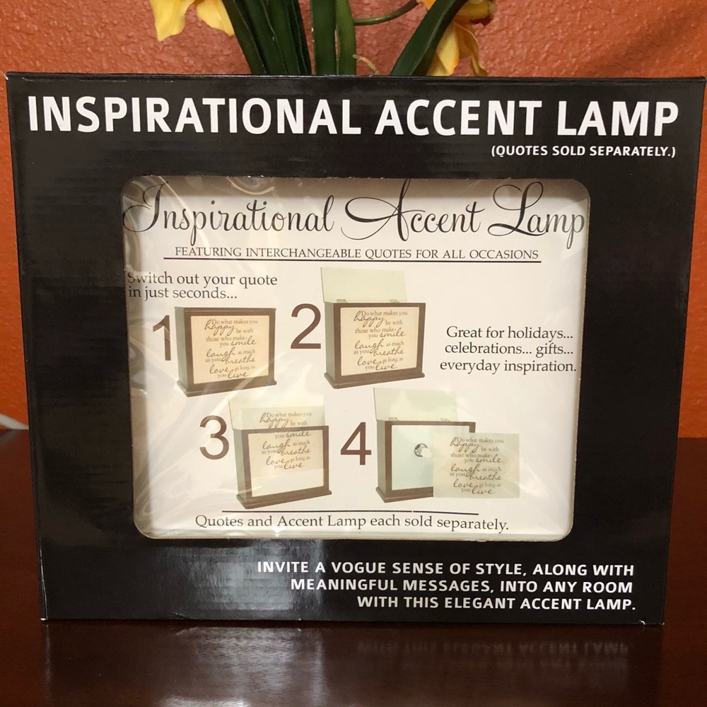 Inspirational accent lamp