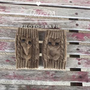 Owl boot cuffs as seen in pictures