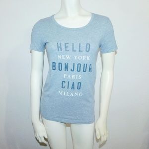 XS X-Small J.Crew Tshirt Top Gray