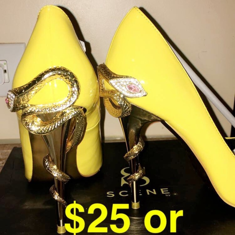 Yellow heels size 8