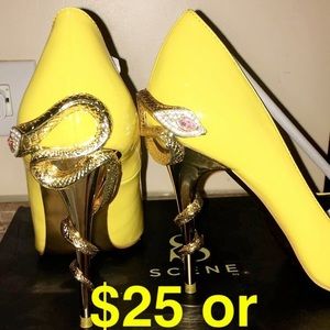 Yellow heels size 8
