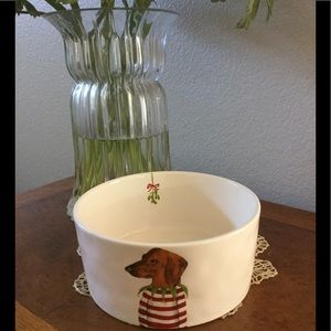 Rae Dunn Holiday 2017 dachshund Dog dish