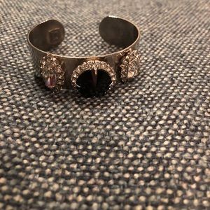 DANNIJO bracelet silver tone black & white stones