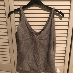 Jcrew woven silver tank top