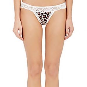 Fleur du Mal Leopard Print Silk Panties Size 2