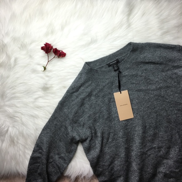 Halogen Sweaters - HALOGEN GREY DARK HEATHER SCOOP NECK PULLOVER XXS