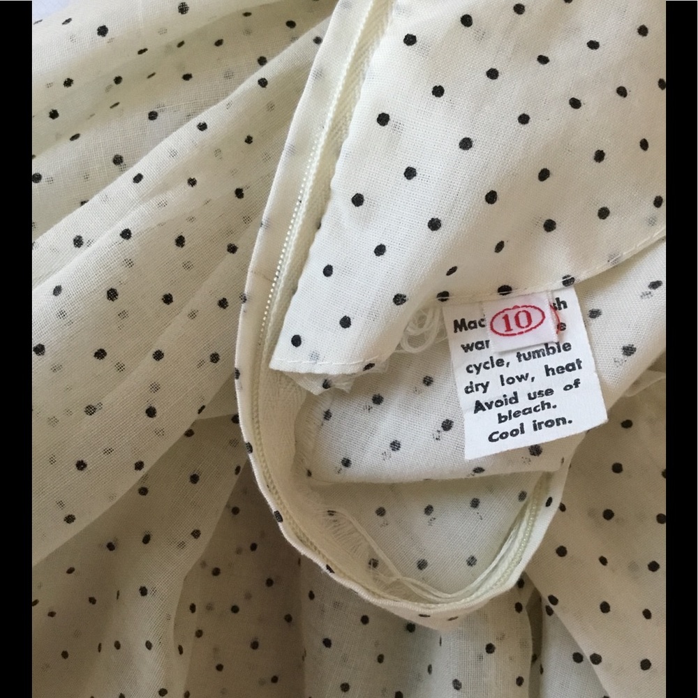 Vintage Polk dots angel sleeves dress - Picture 7 of 7