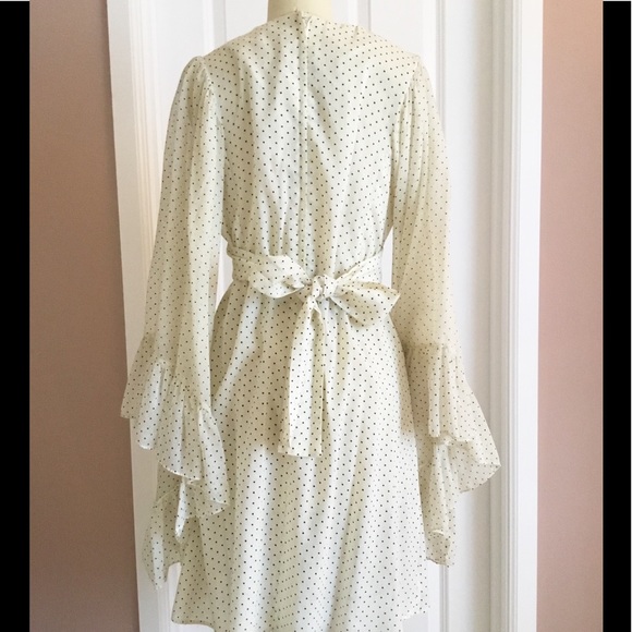 Vintage Polk dots angel sleeves dress - Picture 2 of 7