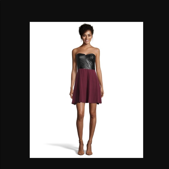 Wyatt Collection Leather & Silk Dress - Picture 2 of 8