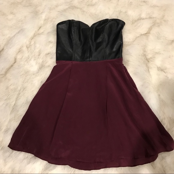 Wyatt Collection Leather & Silk Dress - Picture 3 of 8