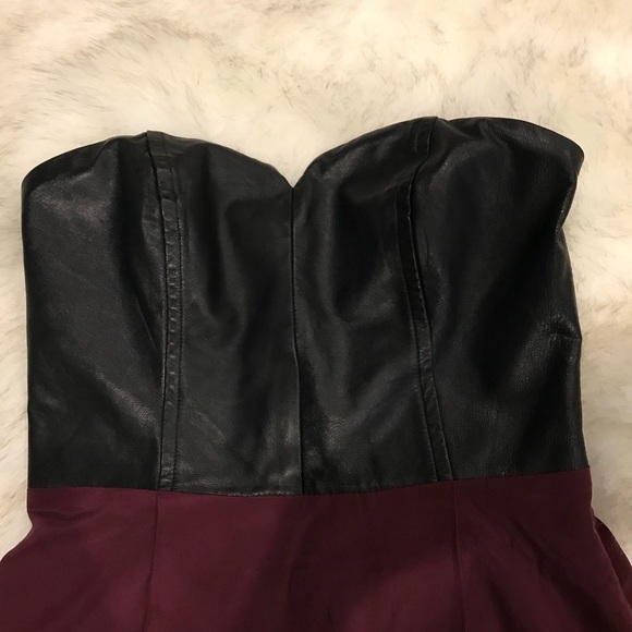 Wyatt Collection Leather & Silk Dress - Picture 4 of 8