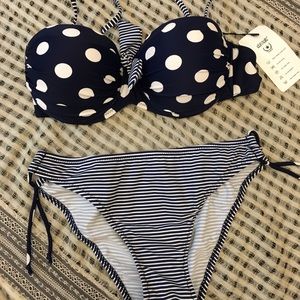Two Piece Polkadot Bikini Set
