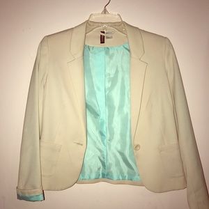 H&M beige/blue blazer