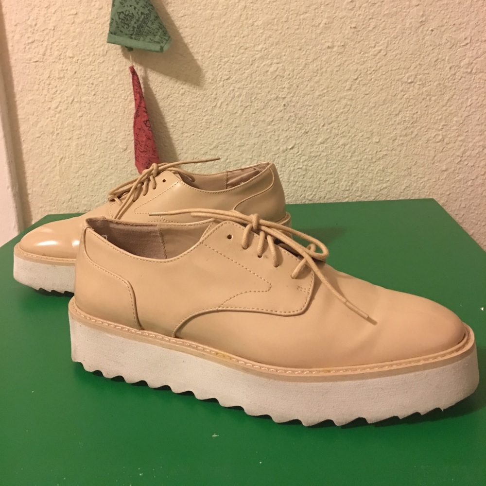 Patent Leather Platform Oxfords