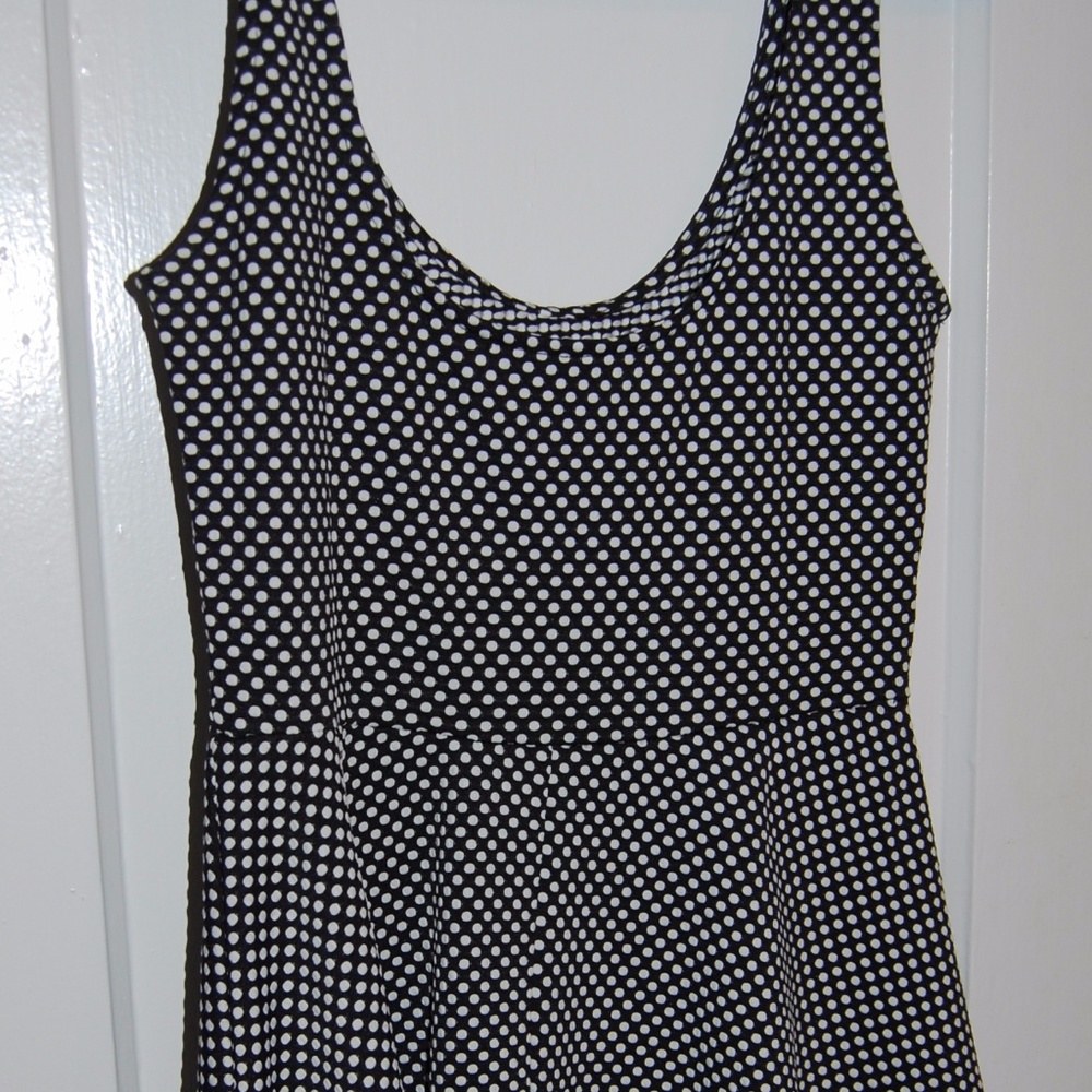 Black and White Polka Dot Skater Dress