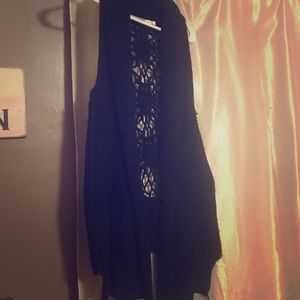 Black knit vest