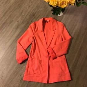 H & M coral casual blazer