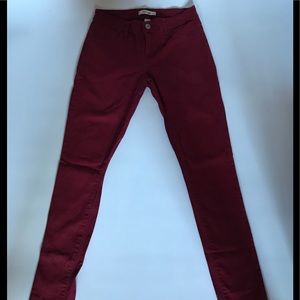Refuge Burgundy Skinny Pants