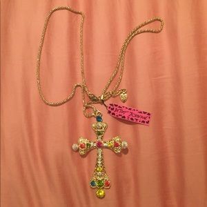 Betsey Johnson cross necklace