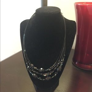 Black iridescent necklace