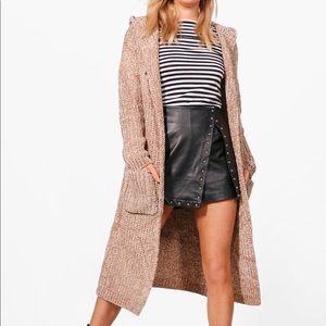 Almond Maxi Chenille Cardigan