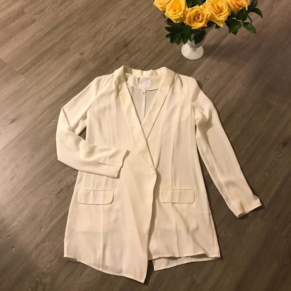 Leith Ivory Tuxedo blazer