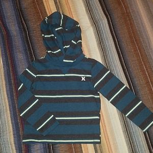 2T Hurley lightweight hoodie. lines are neon yello