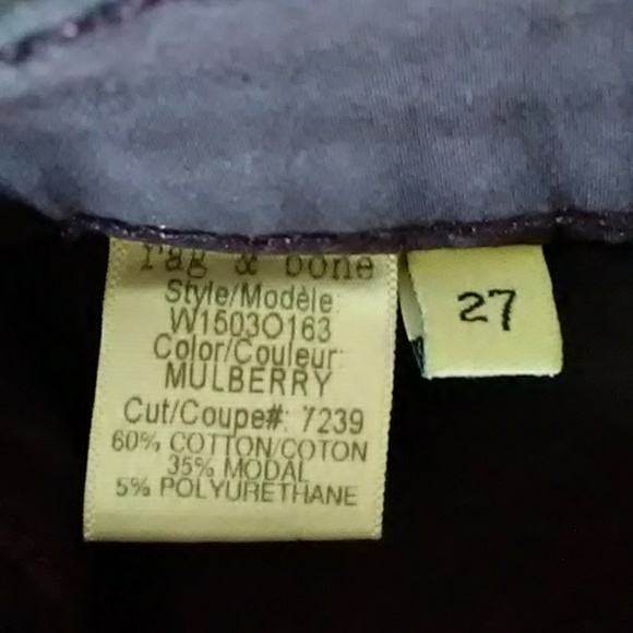 💥SOLD💥Rag & Bone Mulberry leggings - Picture 6 of 6