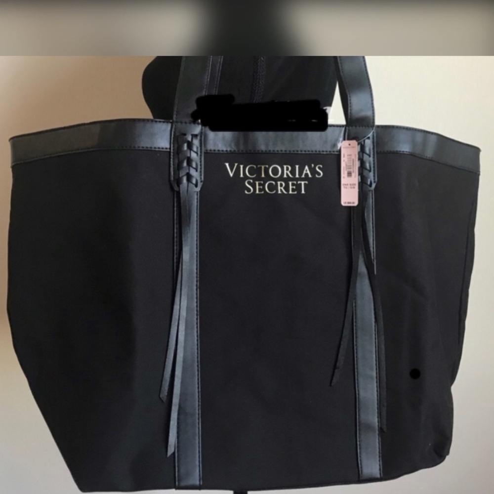 VICTORIA SECRET CANVAS BLACK BAG