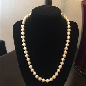 Faux pearl necklace