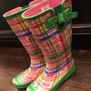 Sperry Top-Sider Pelican Plaid Rubber Rain Boots