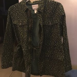 Jean feel leopard printed jacket