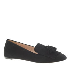 J Crew Darby Tassel Black Loafers Size 9