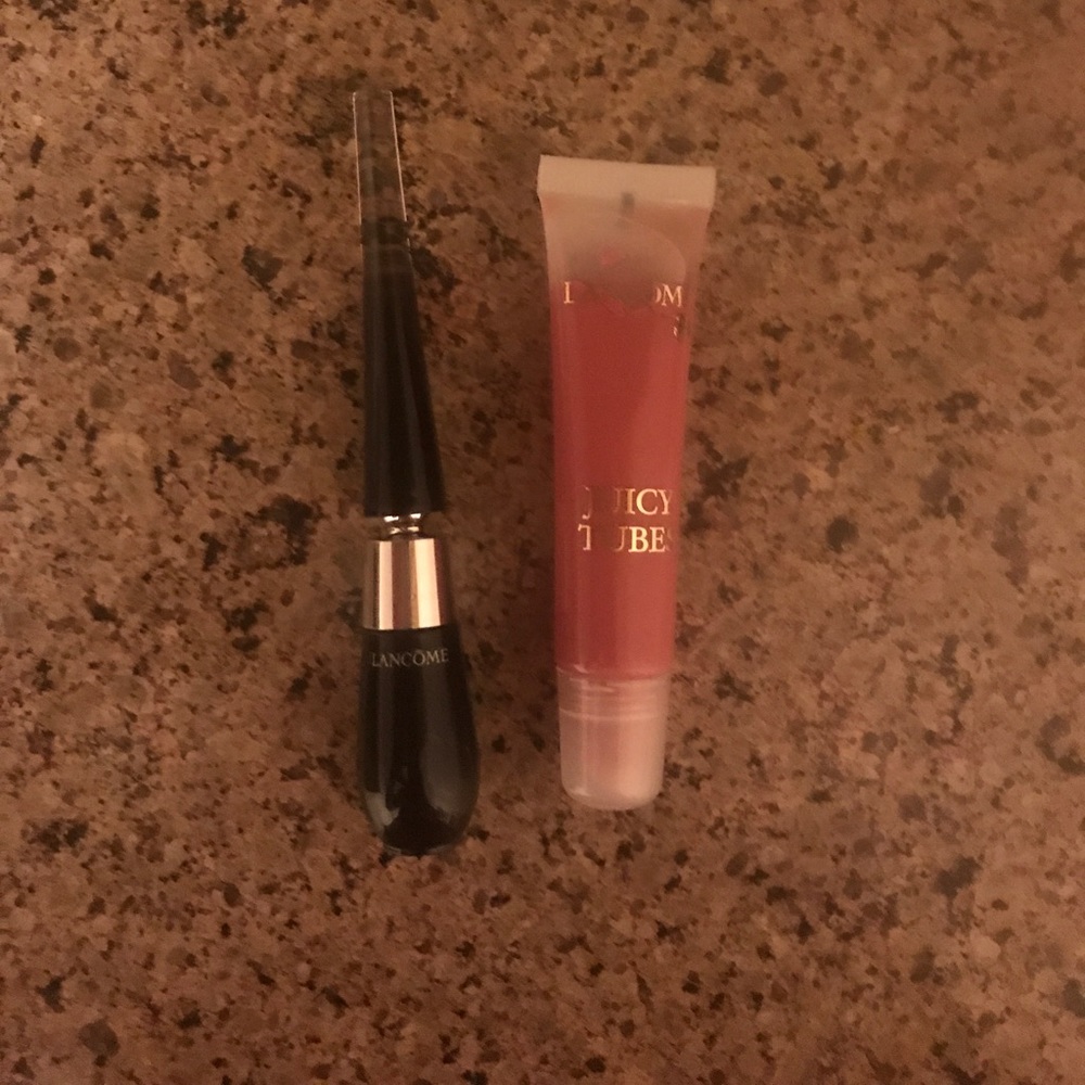 Lancôme eyeliner and lipstick