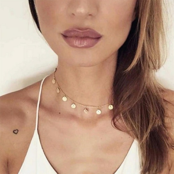 5 for $25 Medallion Choker Necklace - Picture 5 of 6