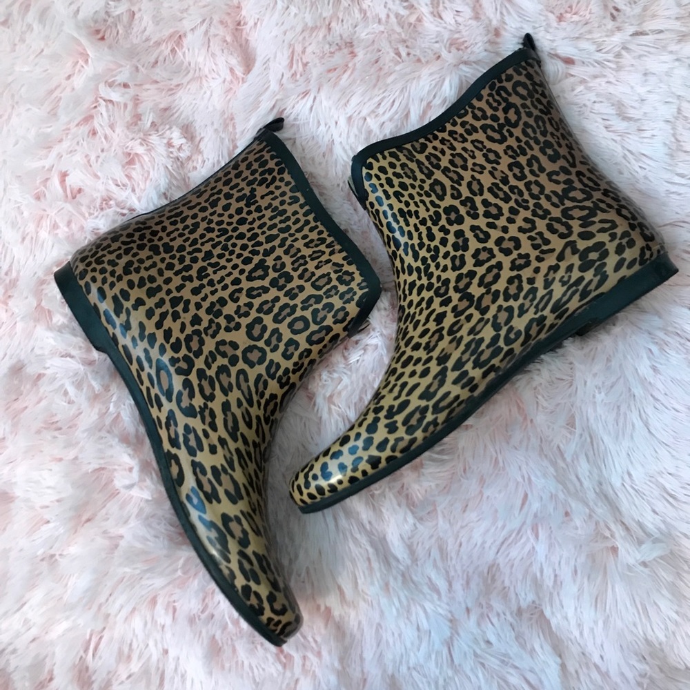 Cheetah Print Rain Boots