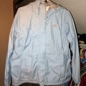 Baby Blue The North Face Rain Jacket