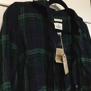 Limited edition green and blue flannel